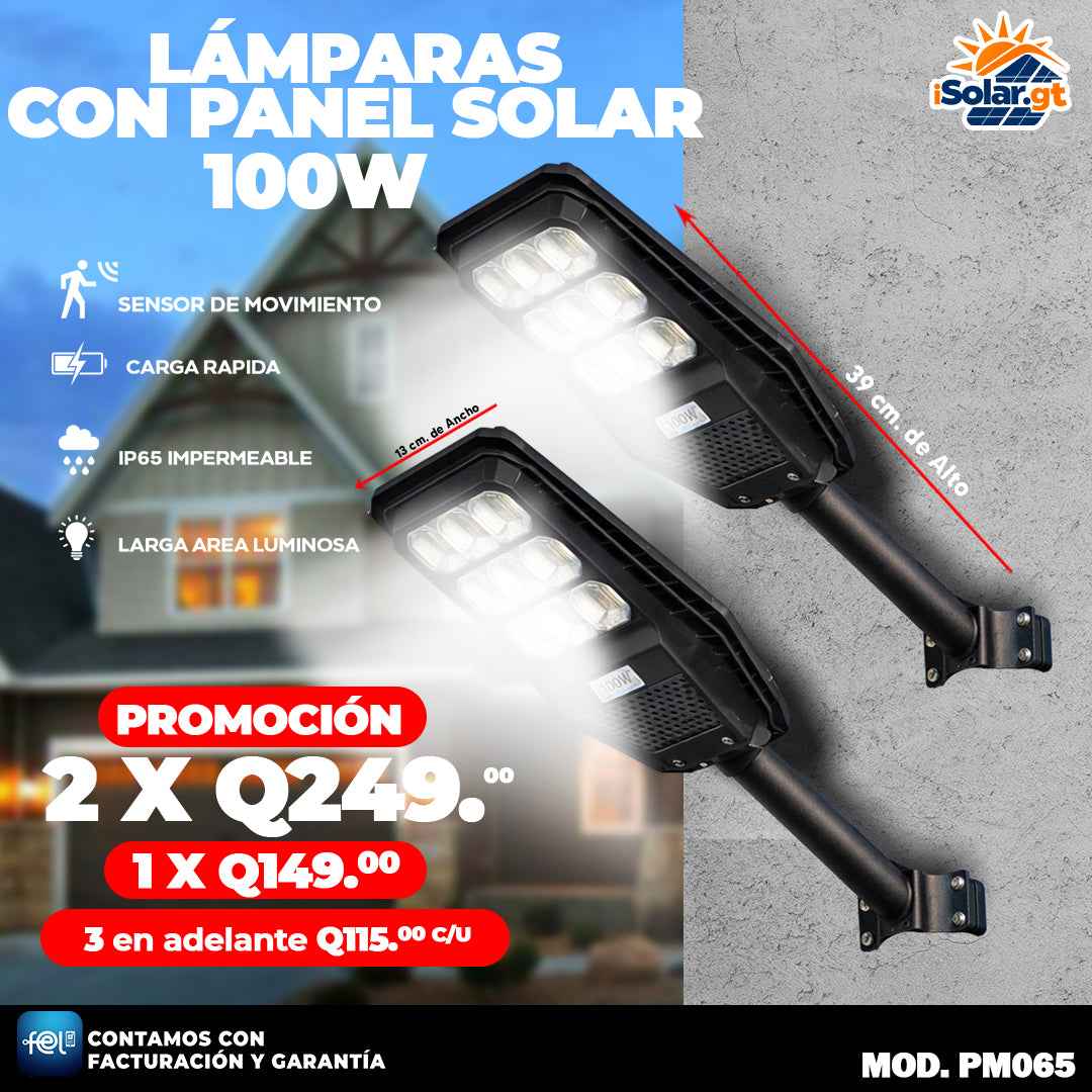 Lamparas Solares de 100 Watts ☀️