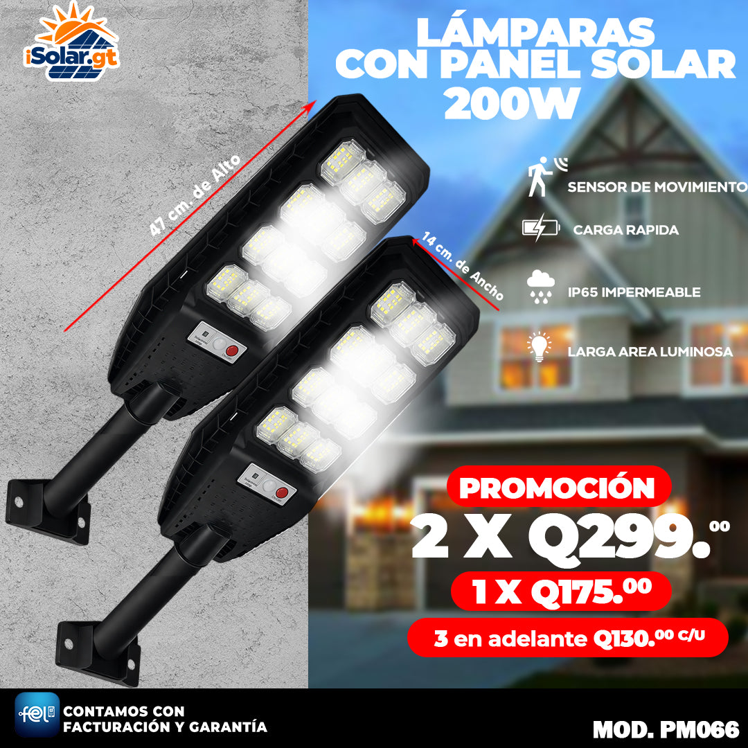 Lamparas Solares de 200 Watts ☀️