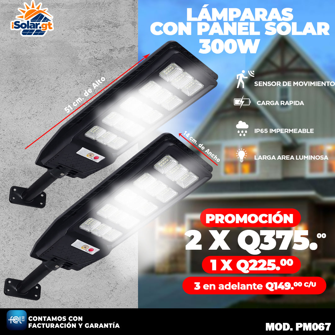 Lamparas Solares de 300 Watts ☀️