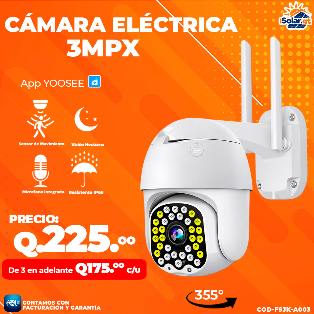 Cámara de Vigilancia Wifi de 3MPX