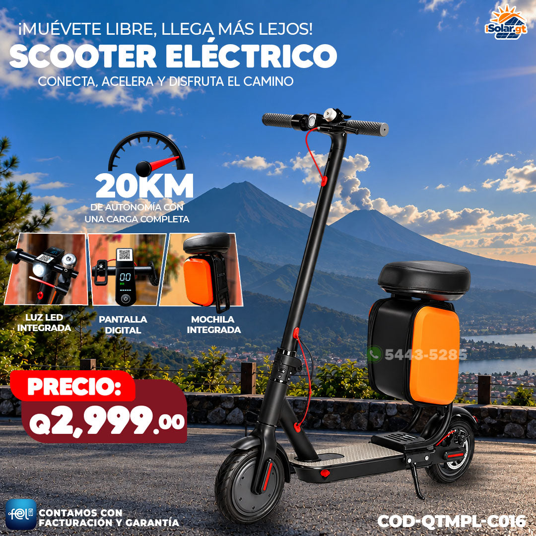 🛴⚡ Scooter Eléctrico con Asiento 🪑