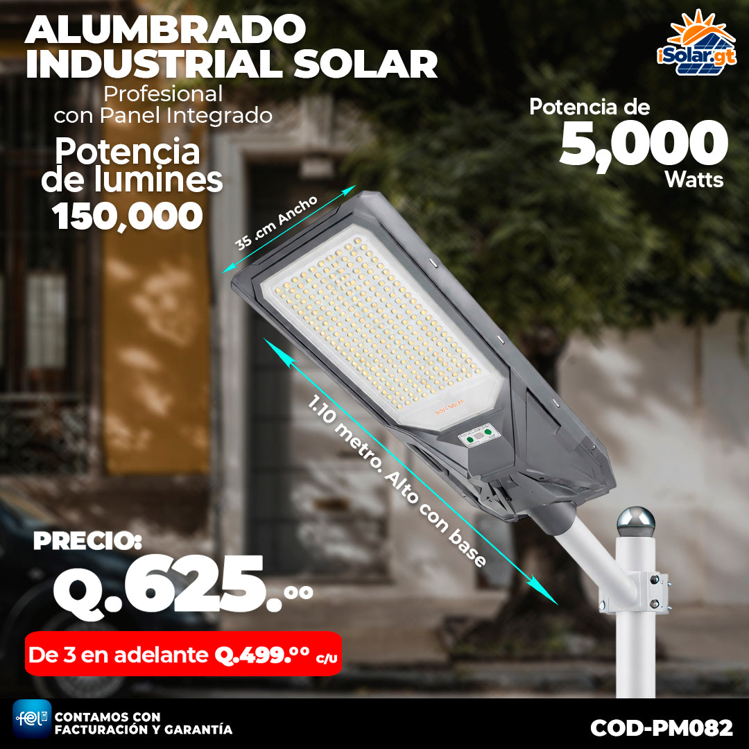 Alumbrado Solar Industrial de 5,000 Watts ☀️☀️
