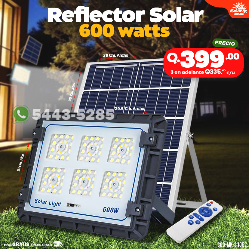 Reflector Solar con panel por aparte - 600 watts