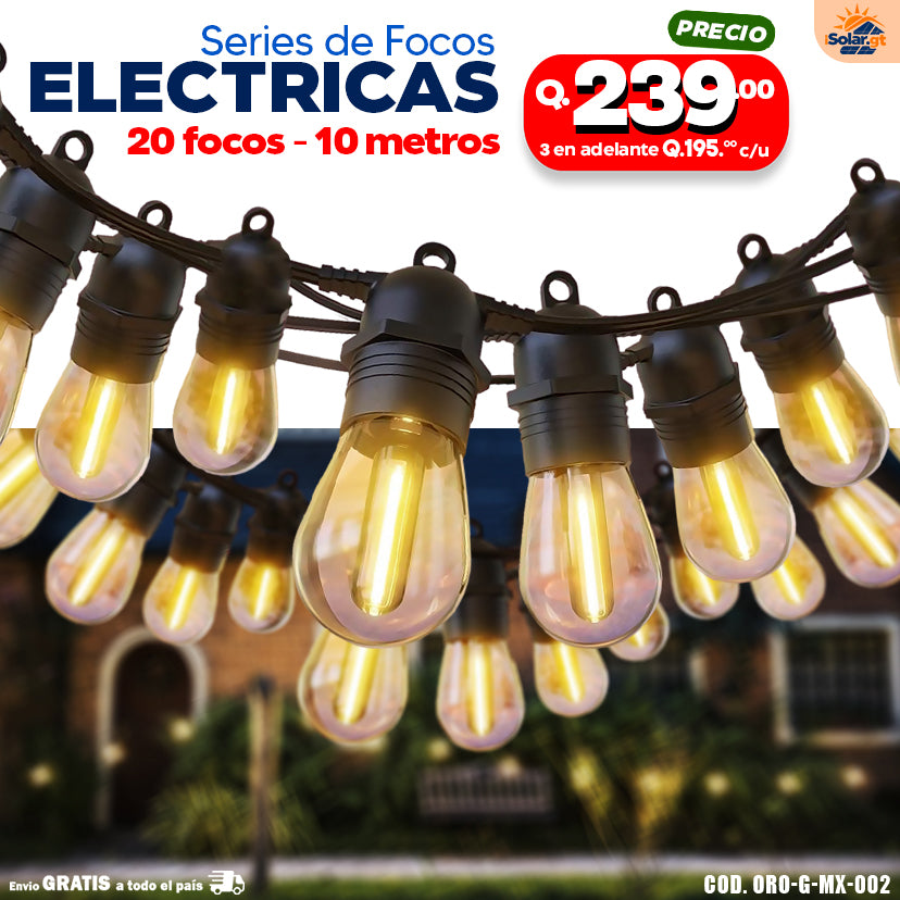 Focos Vintage Electricas de 10 y 20 focos