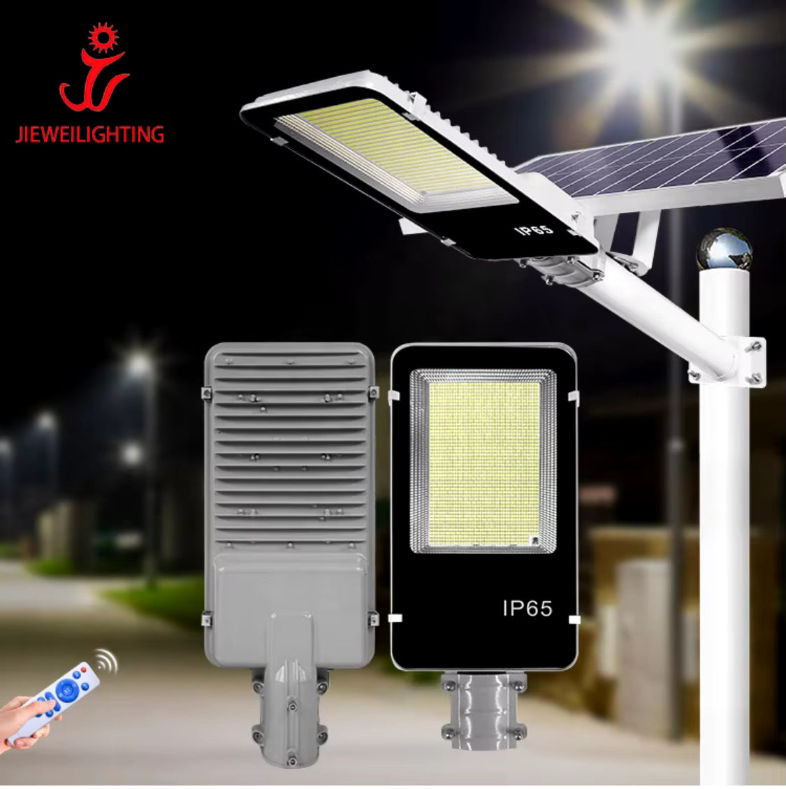 💡Alumbrado solar profesional Tipo Industrial con panel separado