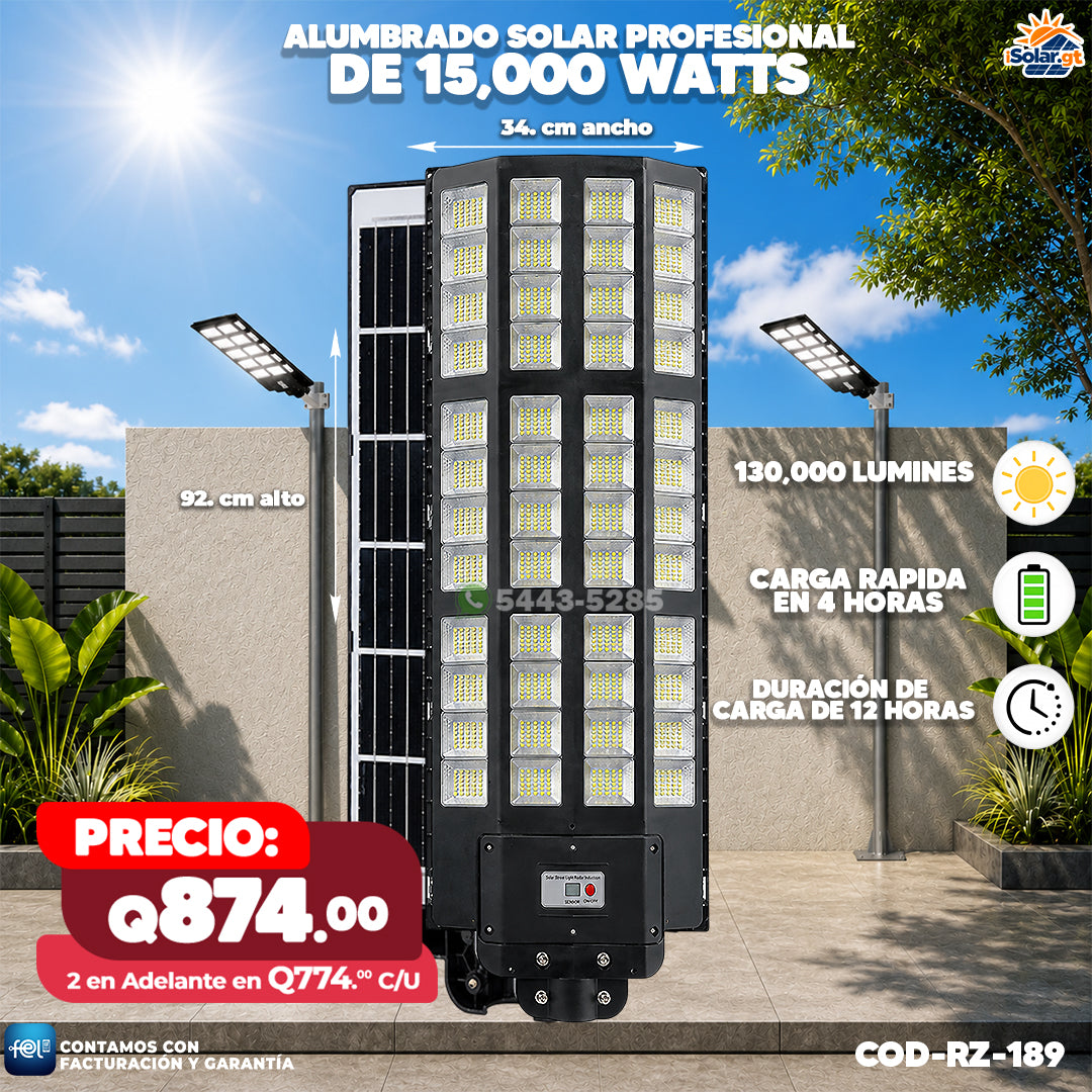 Alumbrado Solar de 15,000 Watts ☀️