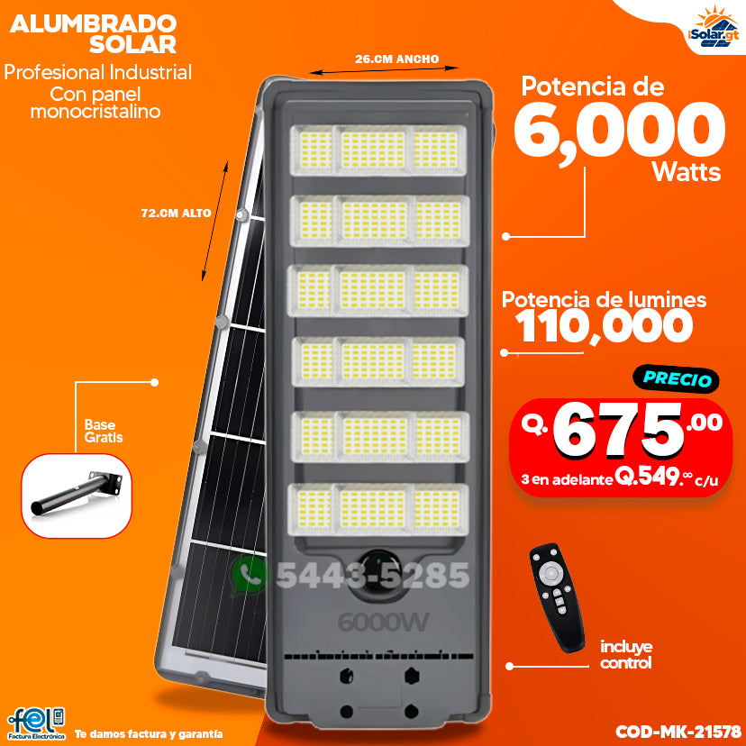 Alumbrados Profesionales de 5000, 6000, 7000 Watts ⚡