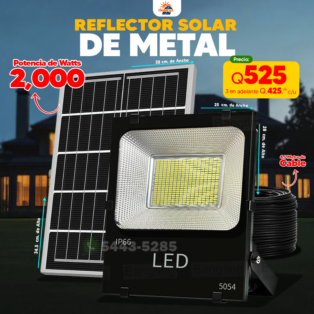 Reflectores Solares Metal de 2,000 watts
