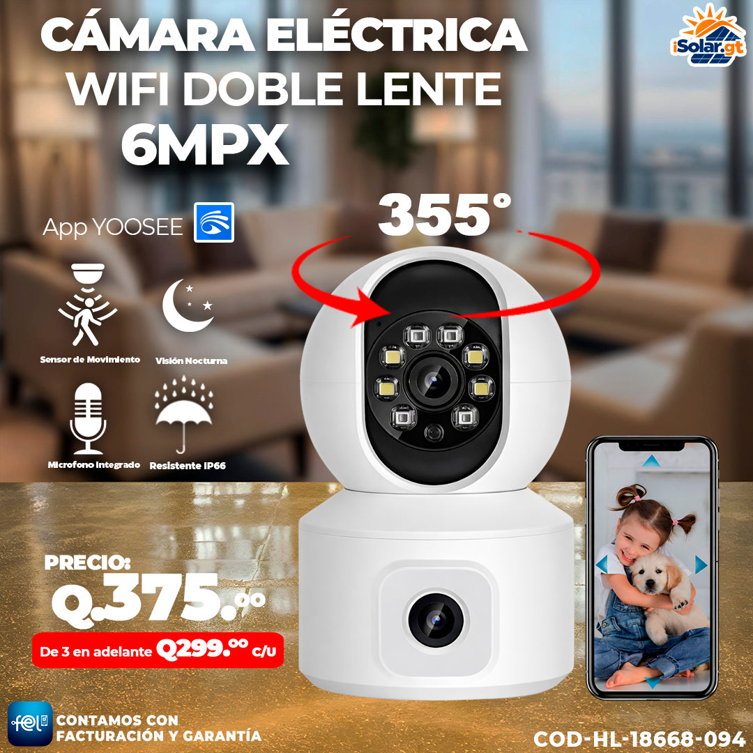 Cámara Eléctrica Doble Lente de 6MPX 🌙🎨