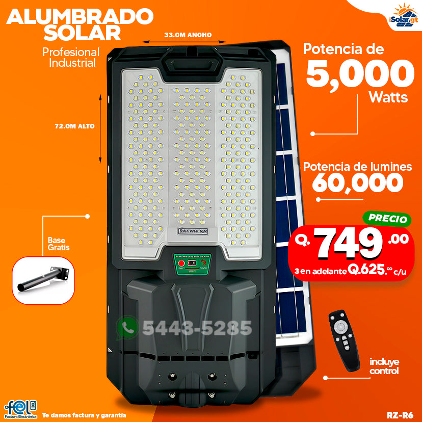 🌞💡 ALUMBRADO SOLAR PROFESIONAL INDUSTRIAL