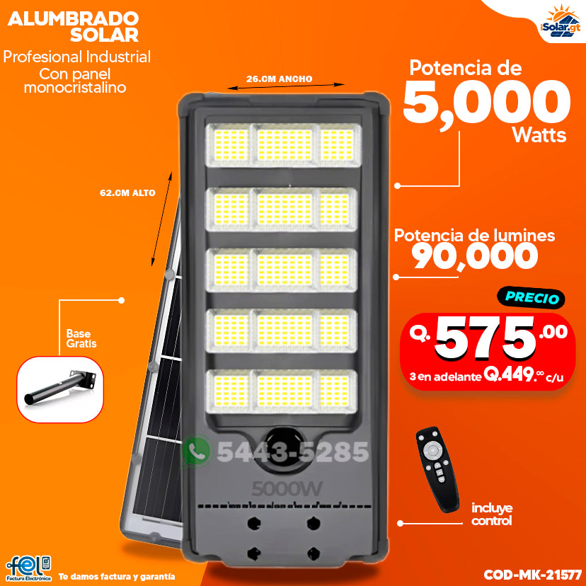 Alumbrados Profesionales de 5000, 6000, 7000 Watts ⚡