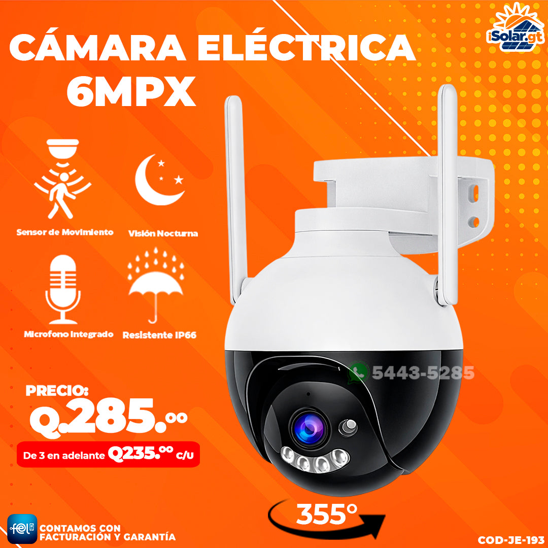 Cámara Wi-fi 1 lente 6MPX 🌙🌙