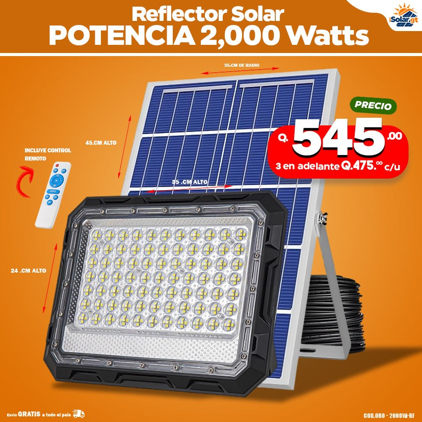☀️ Reflectores Solares Profesionales 2,000 watts (Gran Calidad) ☀️
