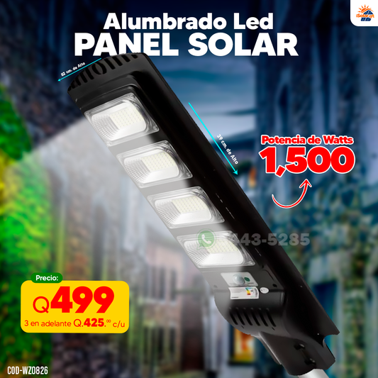 Alumbrado Led Solar de 1,500 watts