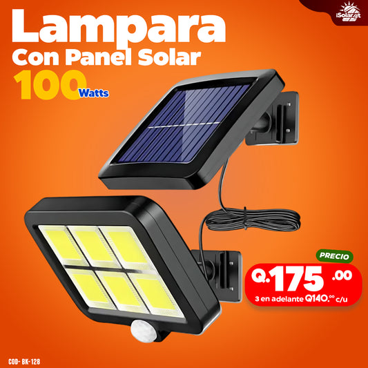 Mini Reflector led con panel solar con cable de 5 mts