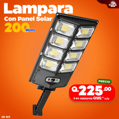 Alumbrado Solar led con panel incorporado