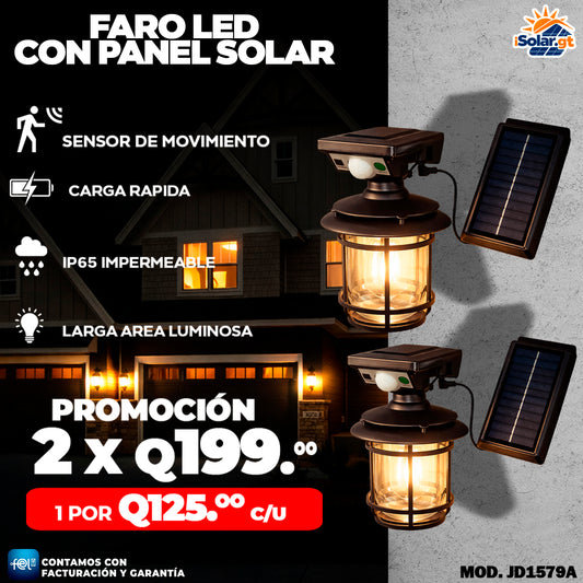 Farol Solares con Panel Independiente ☀️