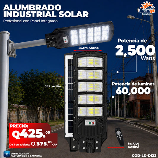 Alumbrado Solar Industrial de 2,500 Watts ☀️