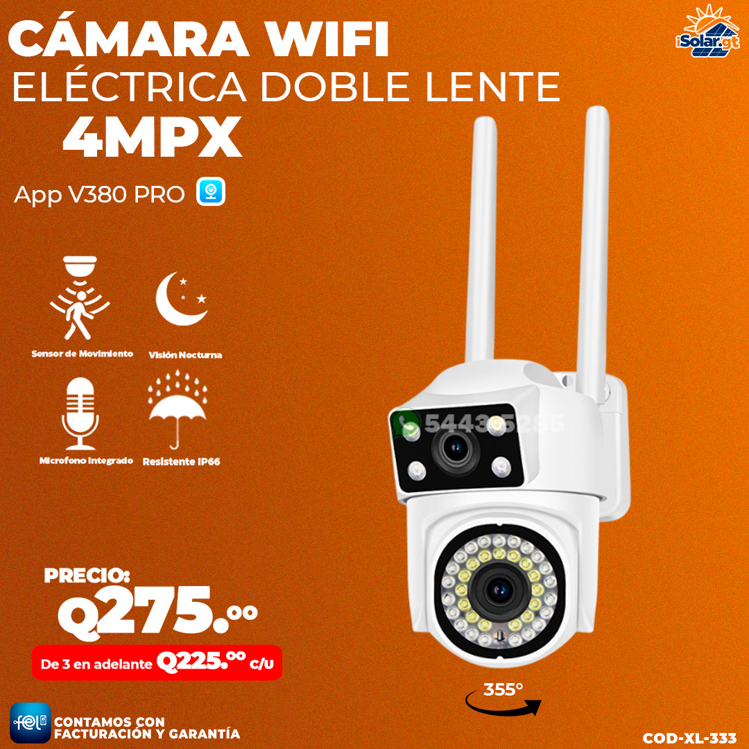 Cámara Wifi Doble lente de 4MPX ☂️
