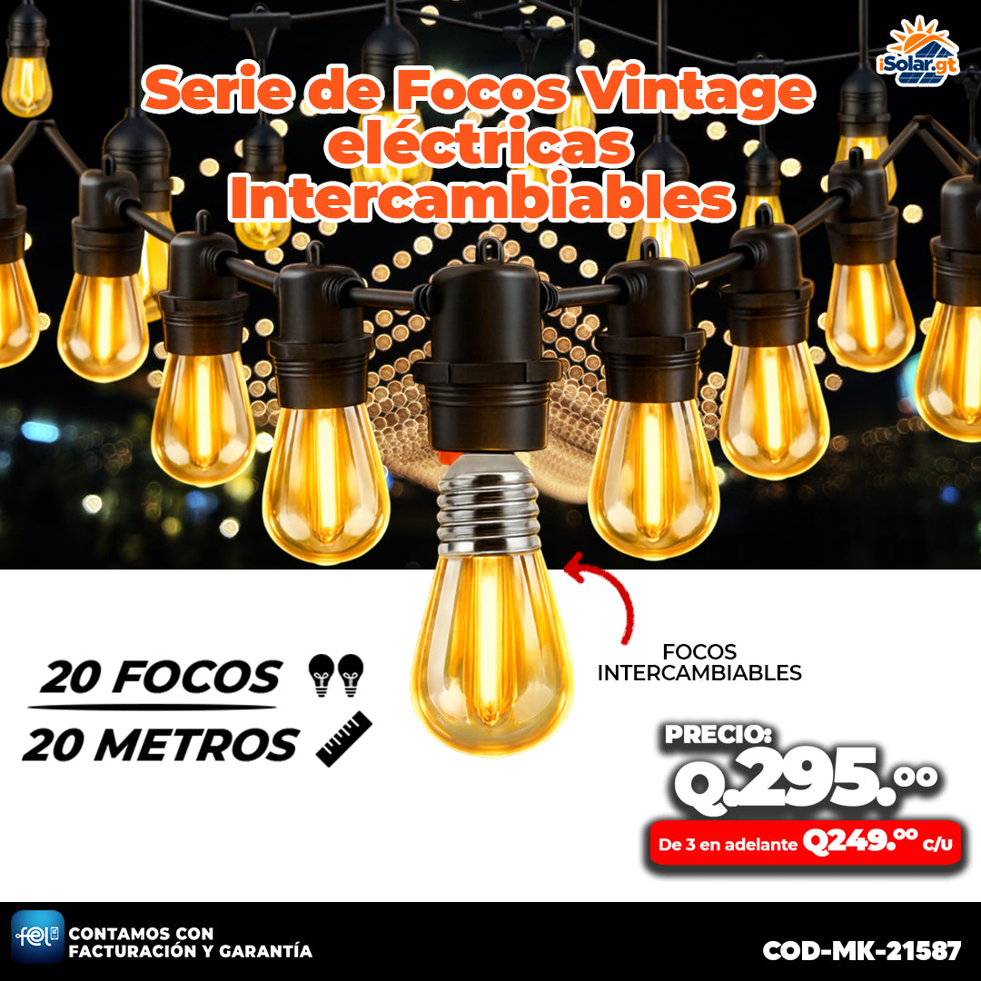 🌃🌿 Focos Vintage Eléctricos Intercambiables 🌃🌿