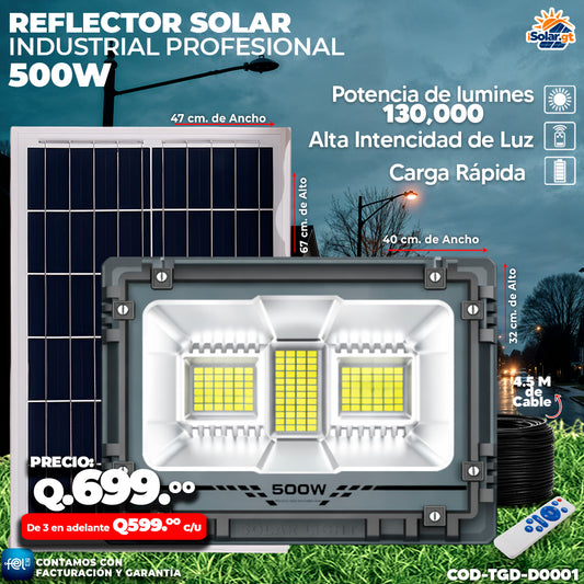 🔆 Reflector Solar Industrial T-Day de 500 🔆