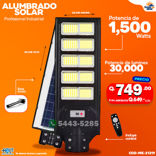 Alumbrado Solar de 1,500 Watts ⚡