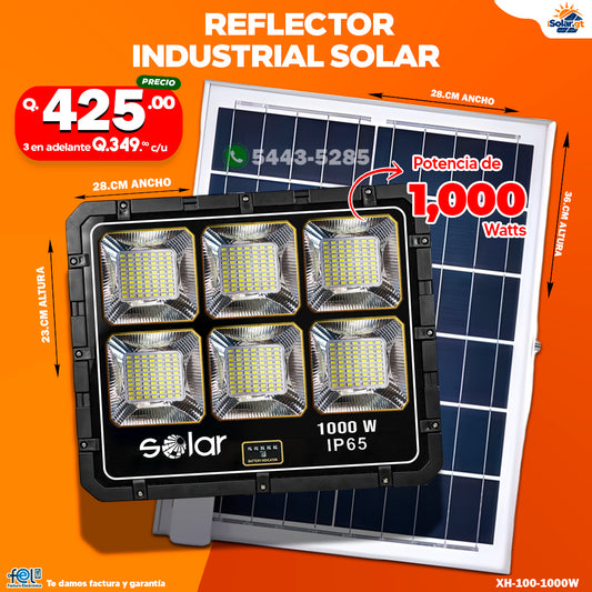 Reflector Industrial Solar de 1,000 Watts, Resistente y Práctico 💪🔆🌞✨🔦