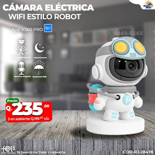Cámara Eléctrica WiFi Estilo Robot 2MPX ✅