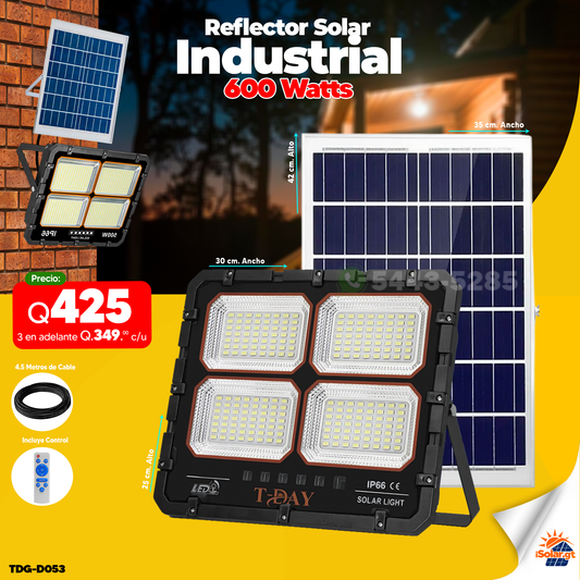 Reflecto Solar Industrial led de 600 watts