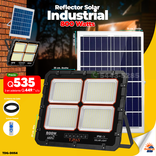 Reflecto Solar Industrial led de 800 watts
