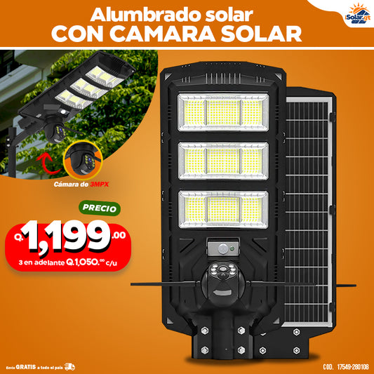 Lámpara con Cámara Solar incorporada