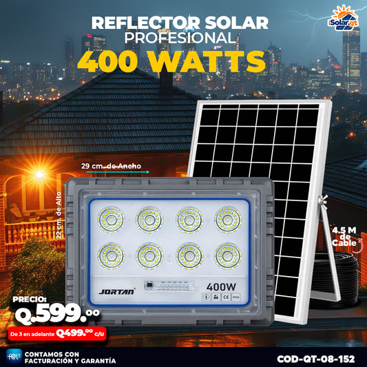 Reflector Solar Profesional Jortan de 400 Watts ☀️
