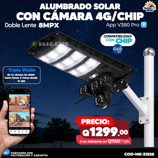 Alumbrado Solar con Cámara de 8MPX 📸💡