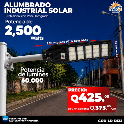 Alumbrado Solar Industrial de 2,500 Watts ☀️