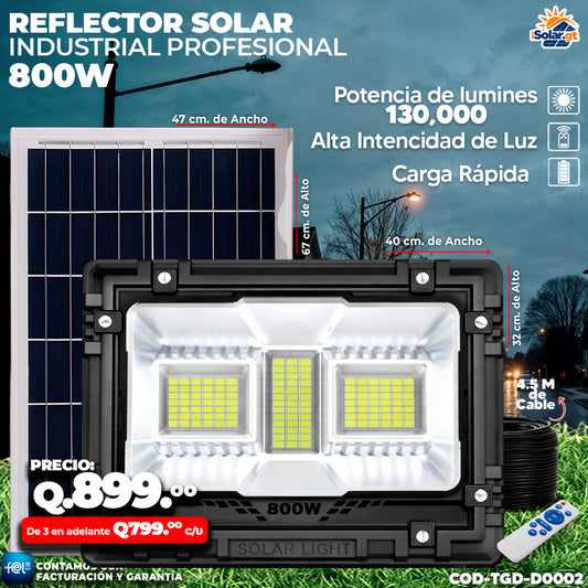 🔆 Reflector Solar Industrial T-Day de 800 🔆