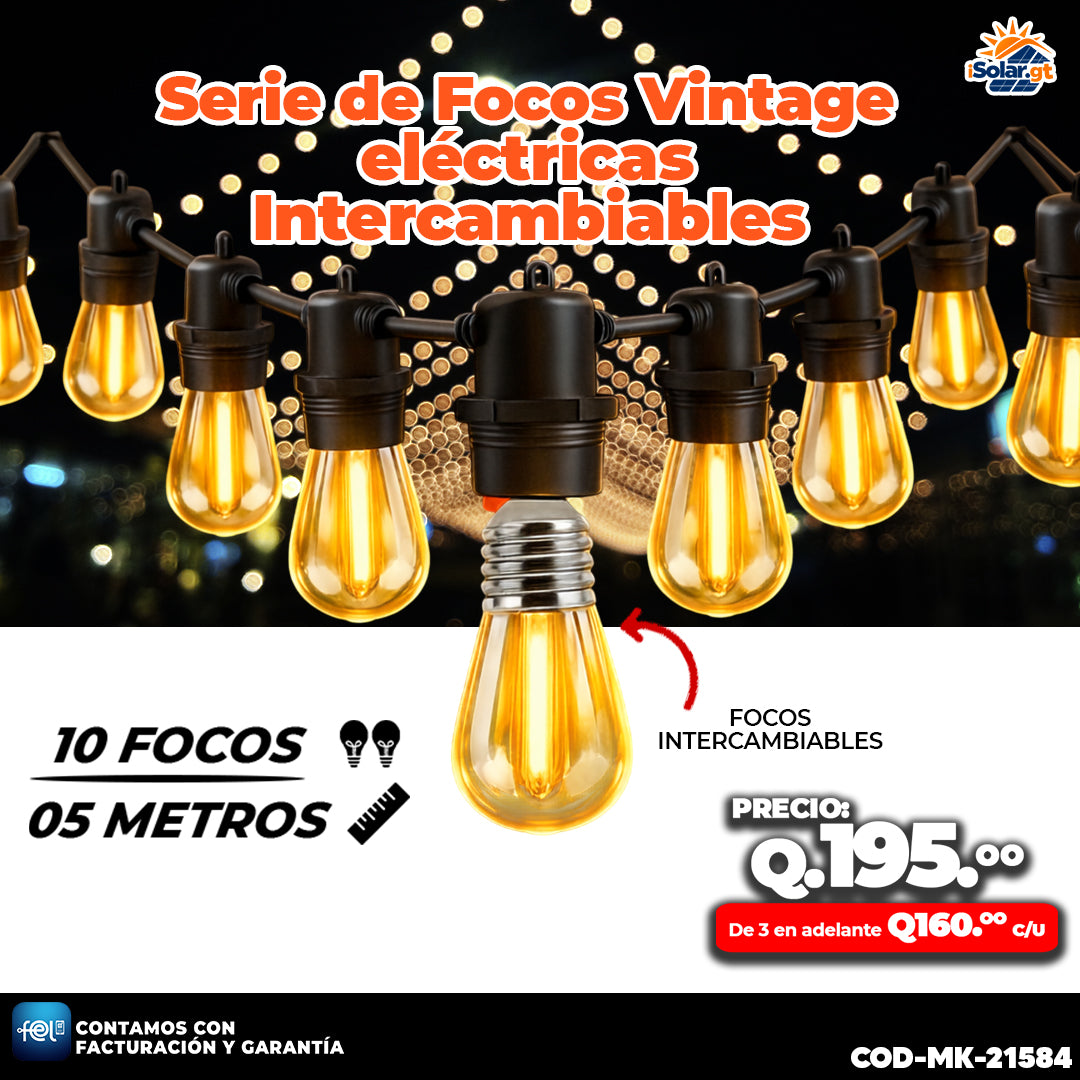 🌃🌿 Focos Vintage Eléctricos Intercambiables 🌃🌿