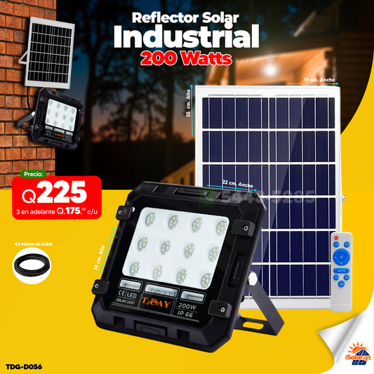 Reflecto Solar Industrial de 200 watts