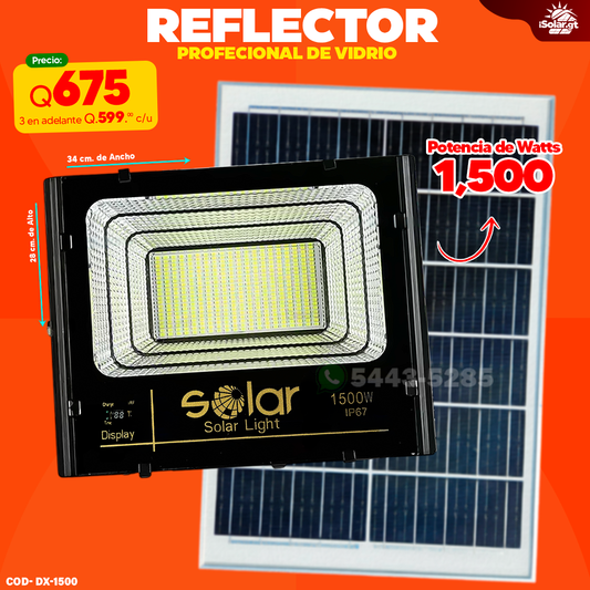 Reflecot Profecional de Vidrio 1500 watts
