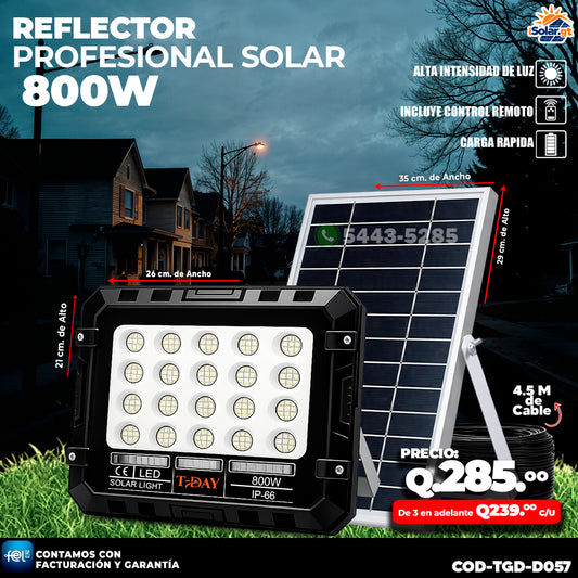 Reflector Profecional Solar 800 watts 🌙