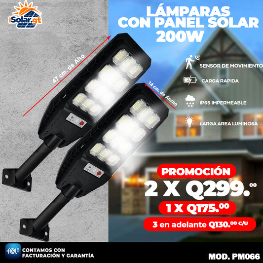 Lamparas Solares de 200 Watts ☀️