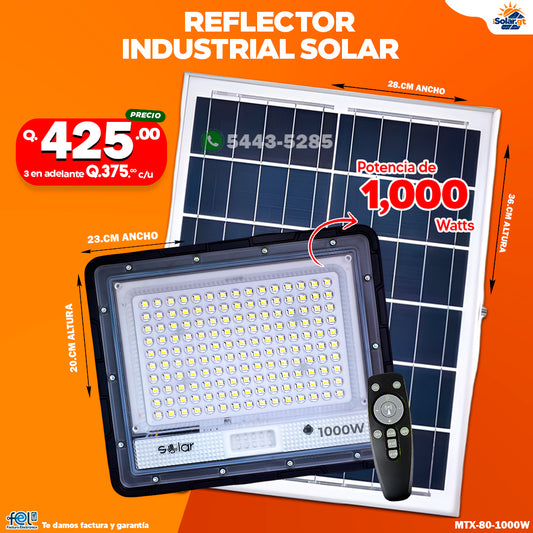 Reflector Industrial Solar Antibandálico de 1,000 Watts 🔆💪🌞🏡✨