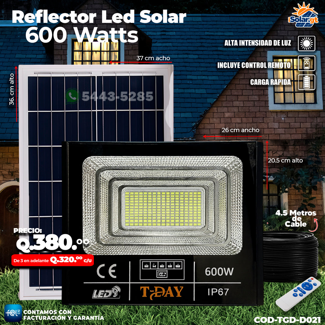 Reflector Profecional Led de 600 Watts
