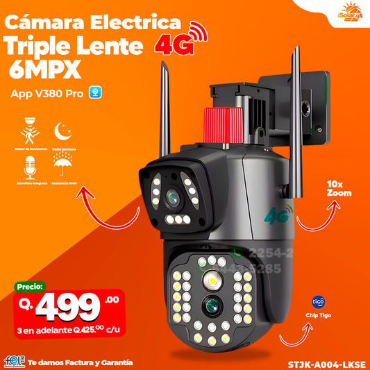 Cámara Electrica 4G de 6MPX