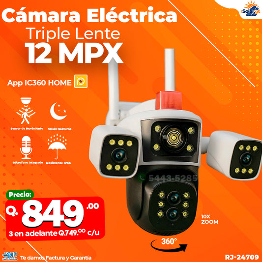 Cámara Wifi Triple Lente Robot 12mpx