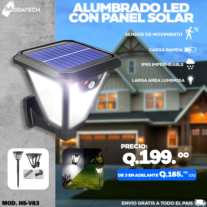 Farol Led con panel solar incorporado