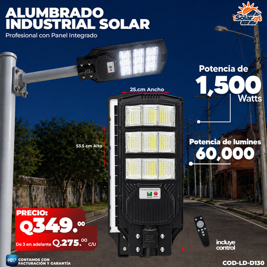 Alumbrado Solar Industrial de 1,500 Watts ☀️