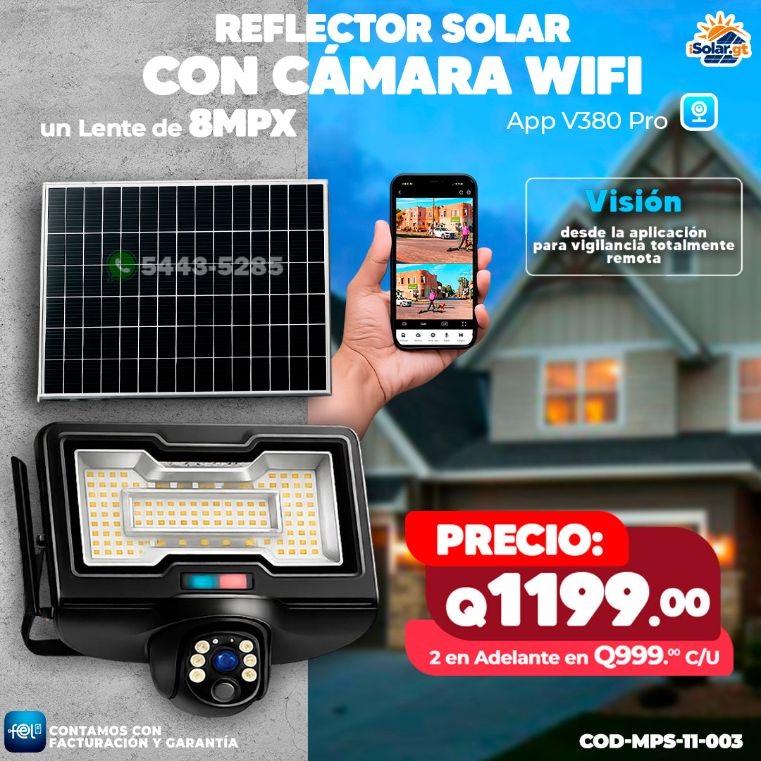 Cámara Solar con Reflector Wifi 💡