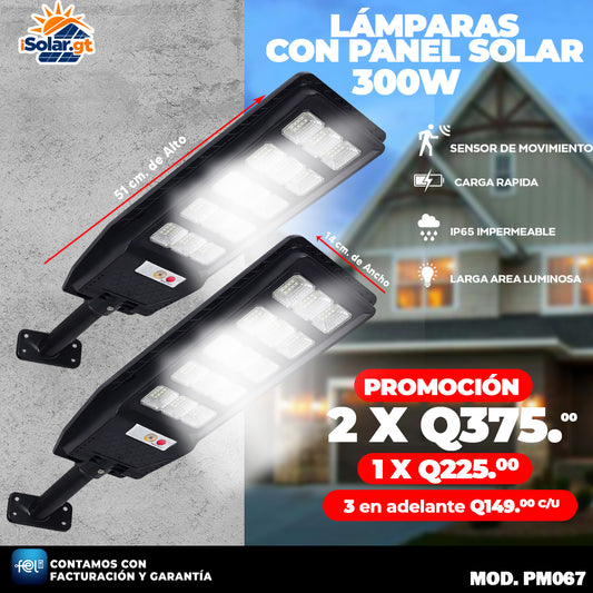 Lamparas Solares de 300 Watts ☀️
