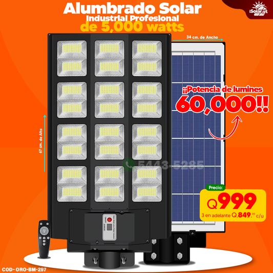Alumbrado Solar Industrial de 5,000 watts