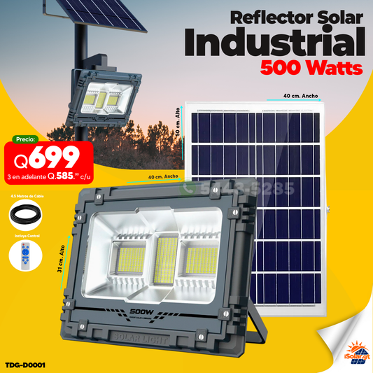 Reflecto Solar de Metal Industrial de 500 watts